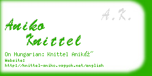 aniko knittel business card